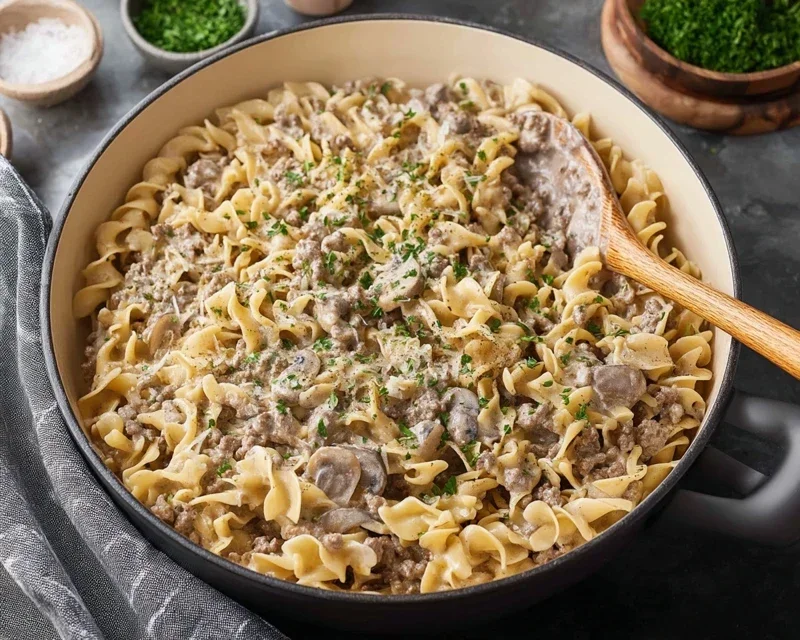 30-Minute Ground Beef Stroganoff