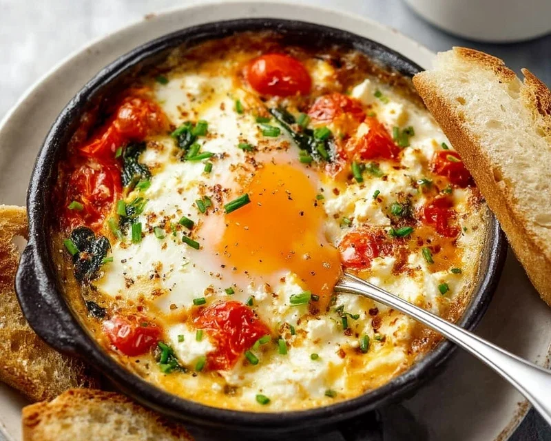 Baked Feta Eggs