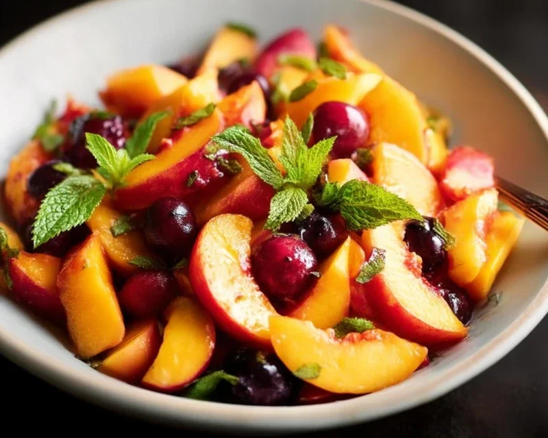 Summer Peach Fruit Salad