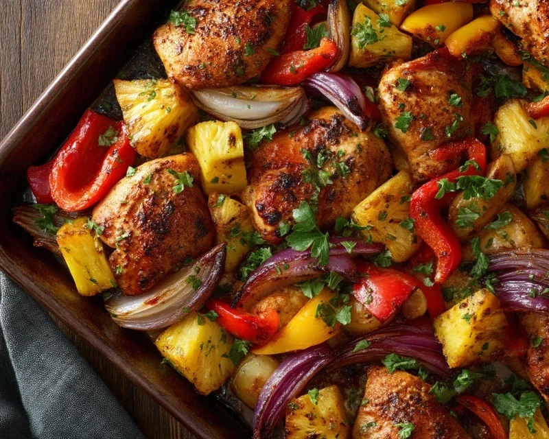 Hawaiian Chicken Sheet Pan