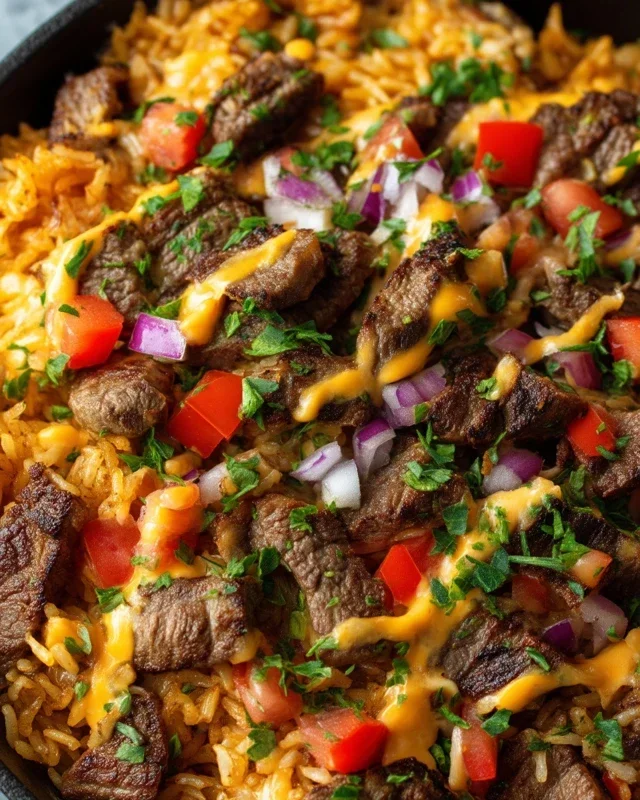 Steak Queso Rice A Flavorful Recipe