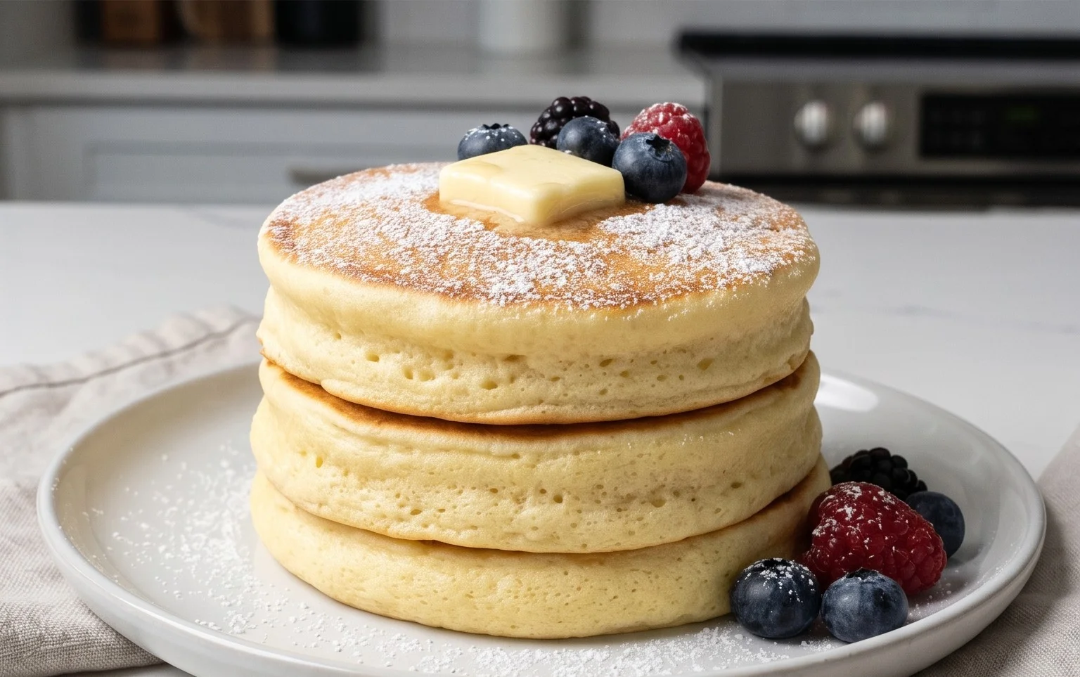 Fluffy Japanese Soufflé Pancakes