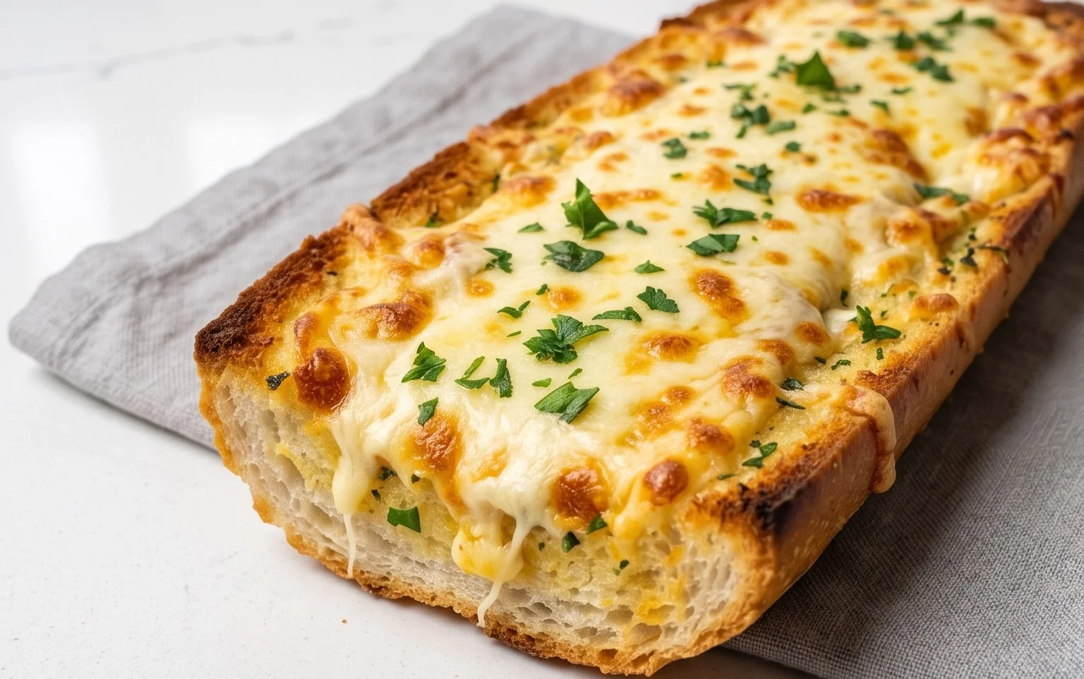 BEST CHEESY GARLIC BREAD RECIPE