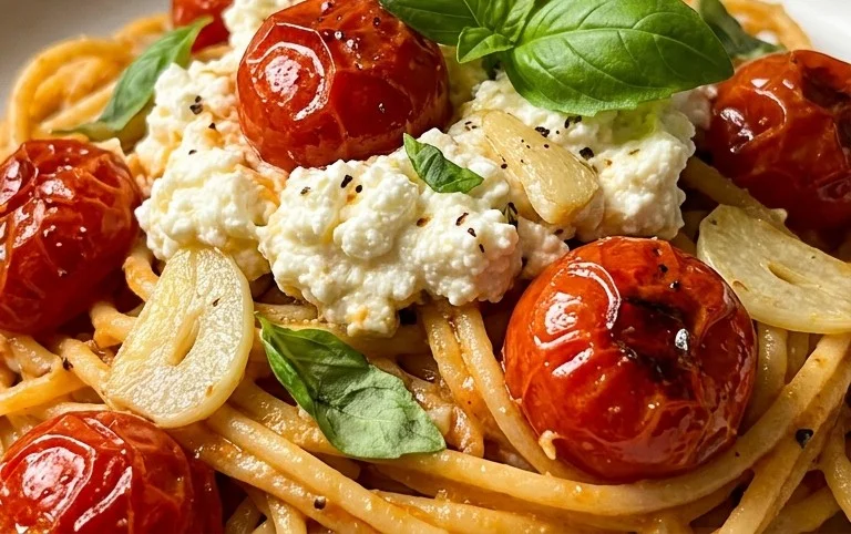 Roasted Tomato and Garlic Ricotta Pasta