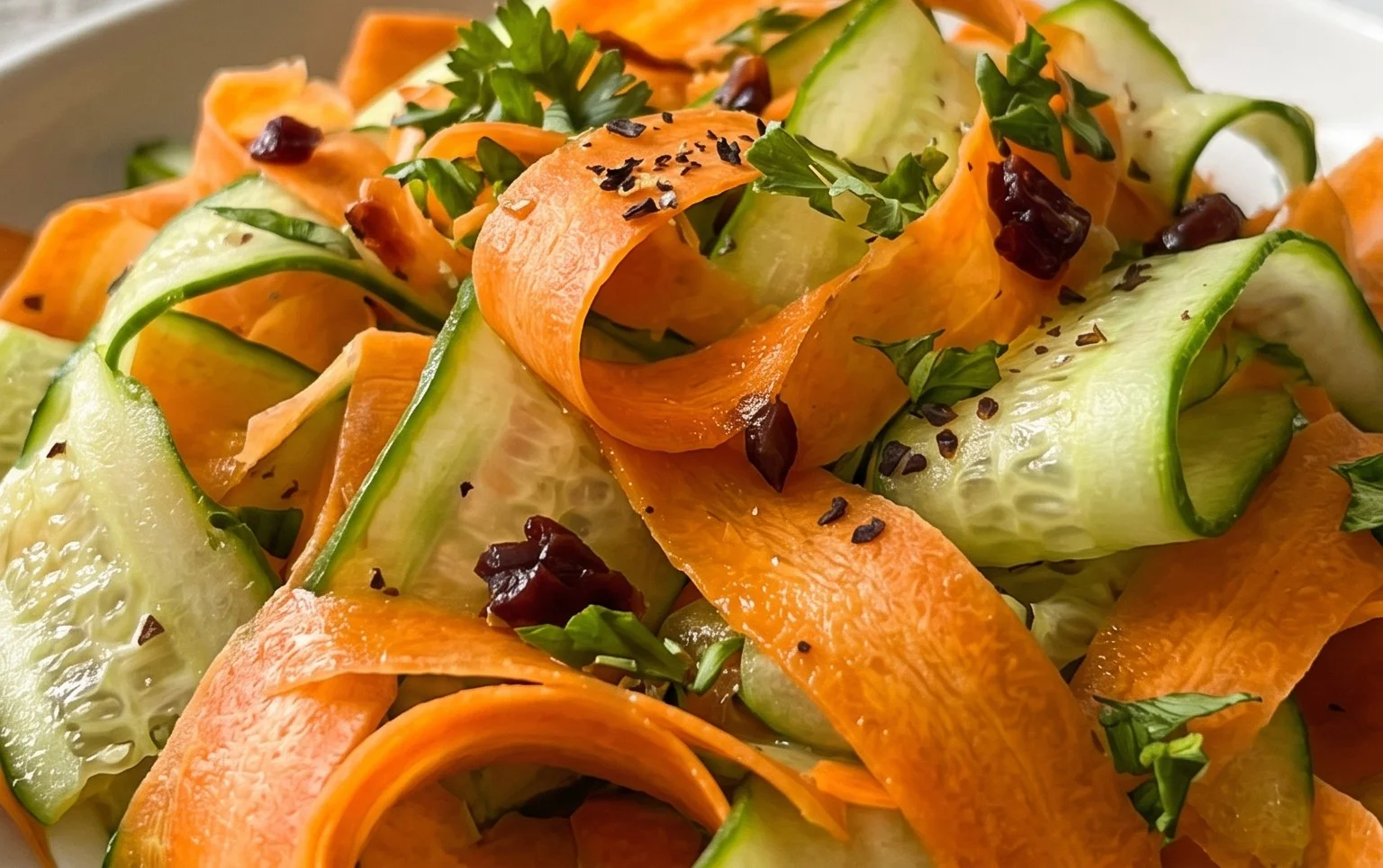 Carrot and Cucumber Ribbon Salad