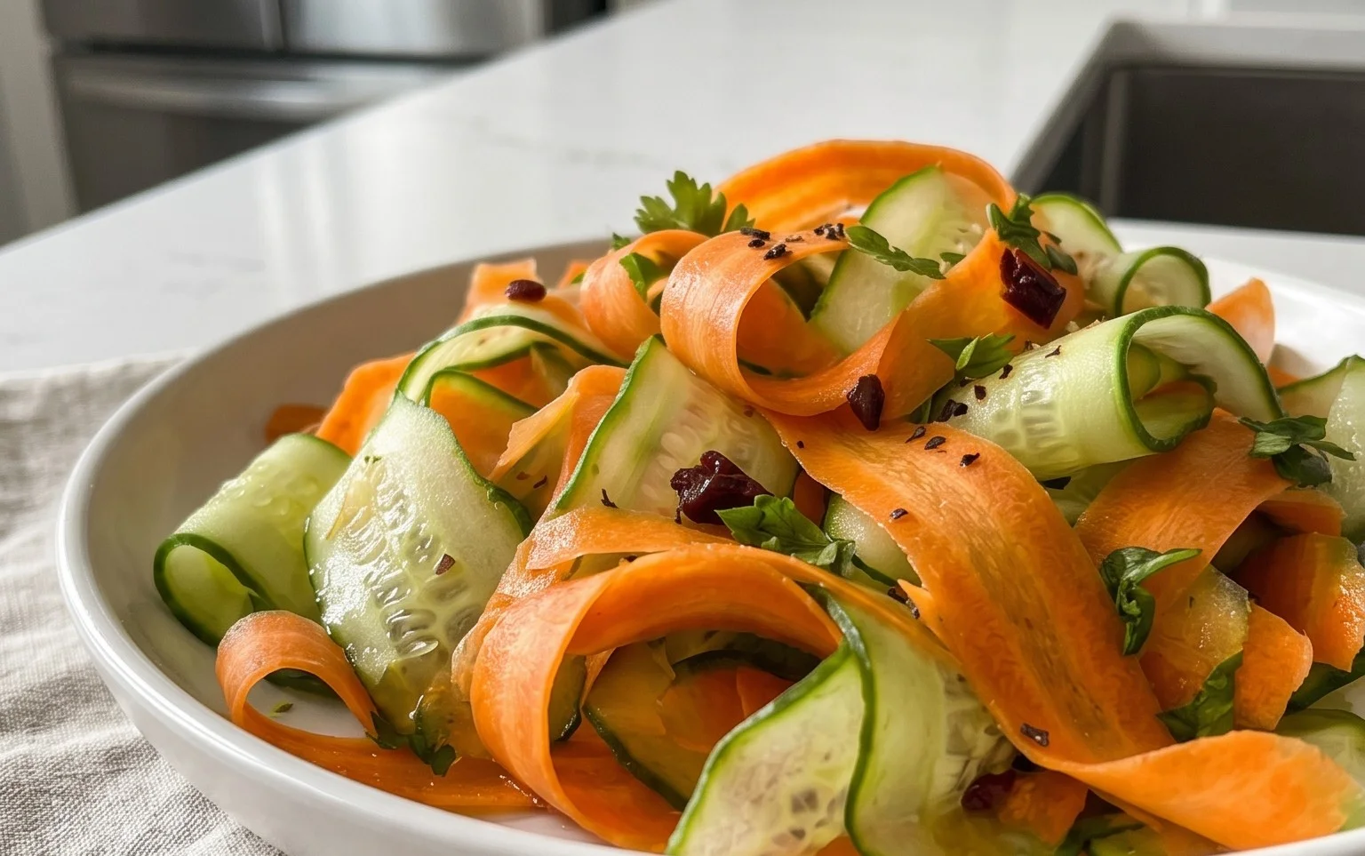 Carrot and Cucumber Ribbon Salad