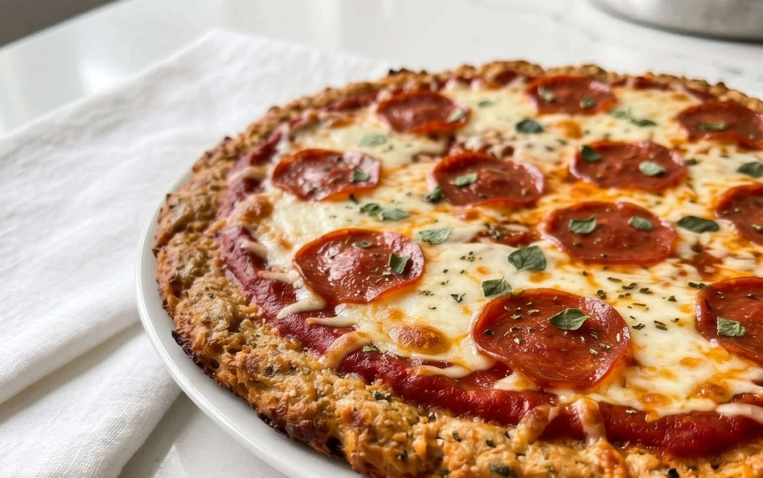 Chicken Crust Pizza (Low Carb + High Protein