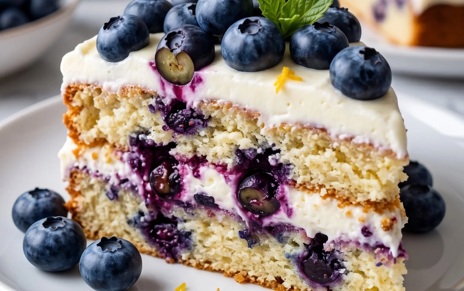 Nova Scotia Blueberry Cream Cake