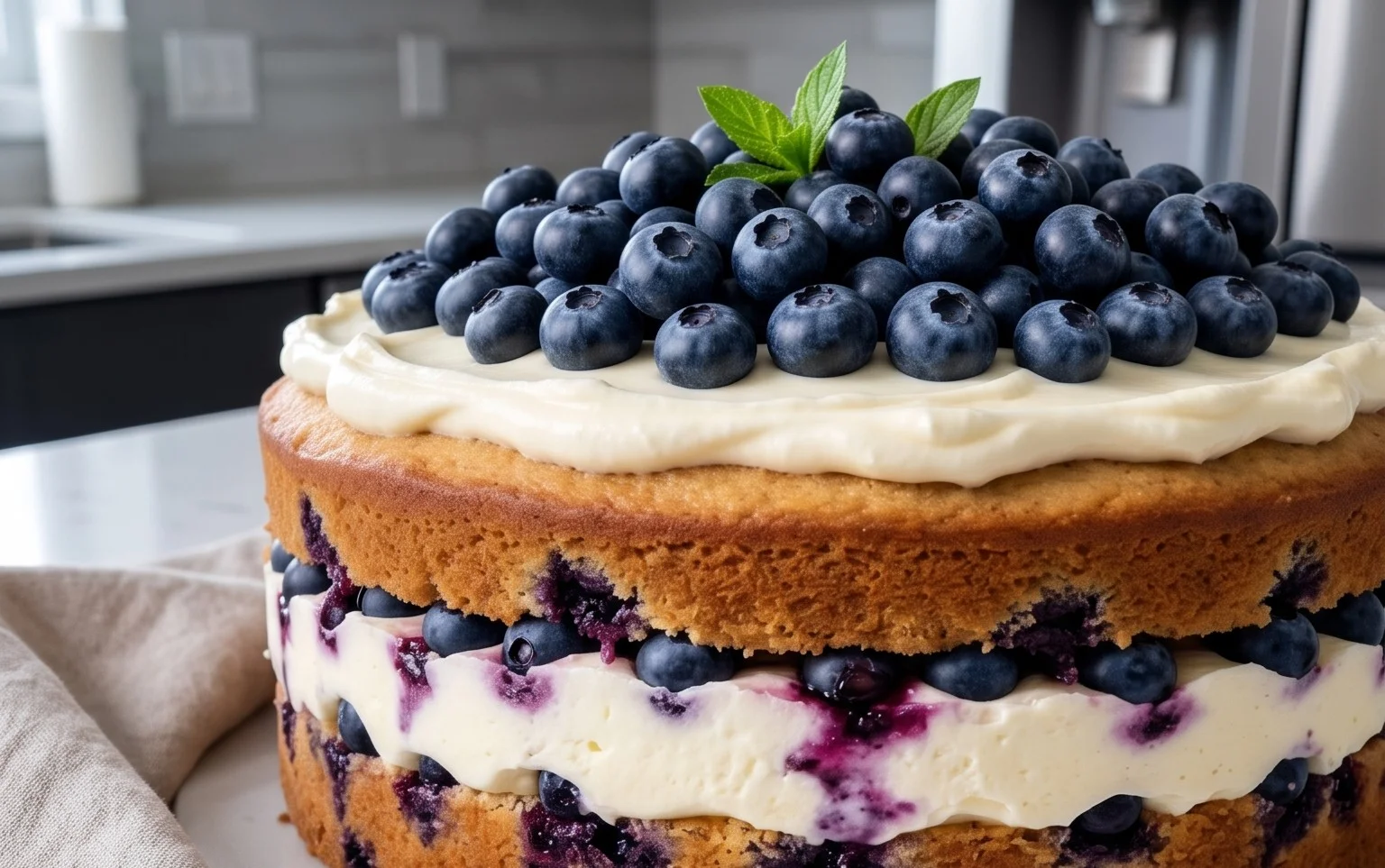 Nova Scotia Blueberry Cream Cake