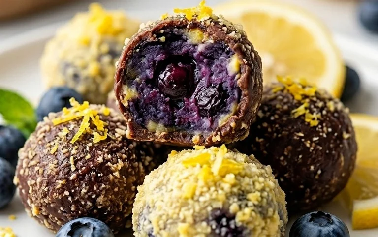 LEMON BLUEBERRY TRUFFLES