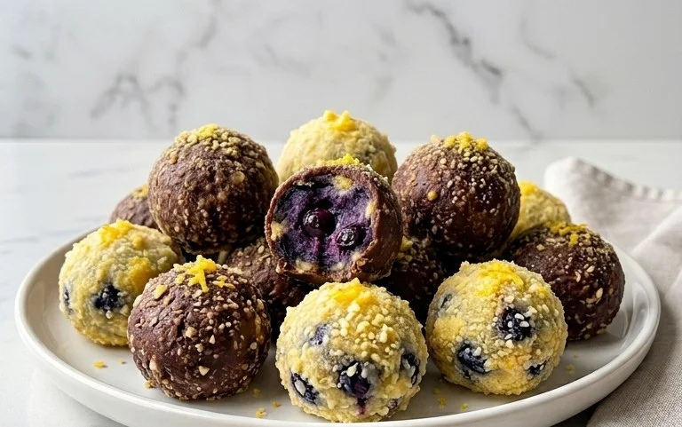 LEMON BLUEBERRY TRUFFLES