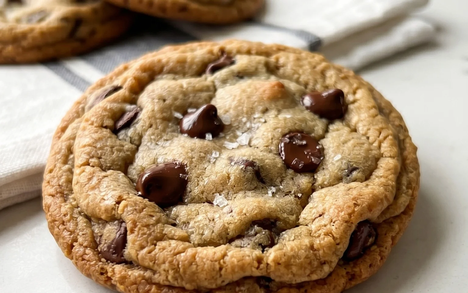 Crispy and Chewy Chocolate Chip Cookies