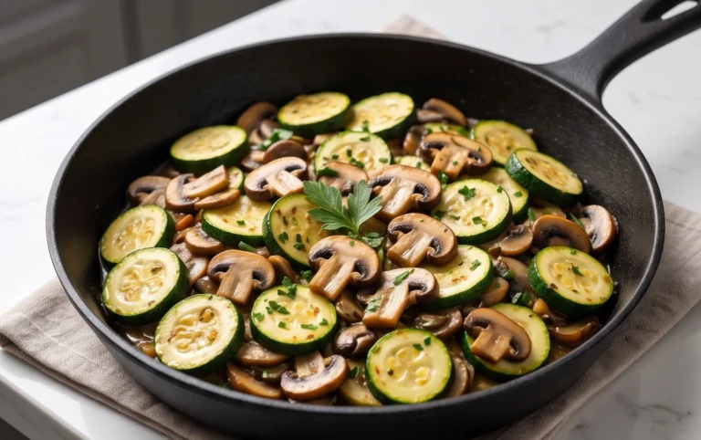 Skillet Zucchini and Mushrooms