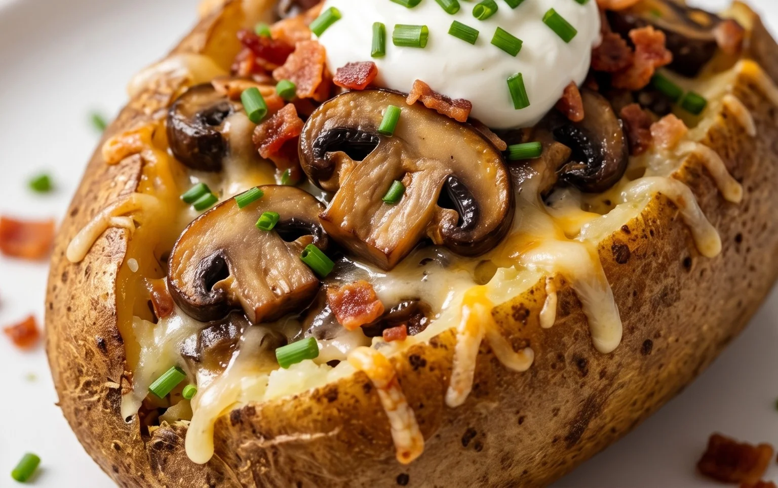 The Ultimate Stuffed Baked Potatoes with Mushrooms