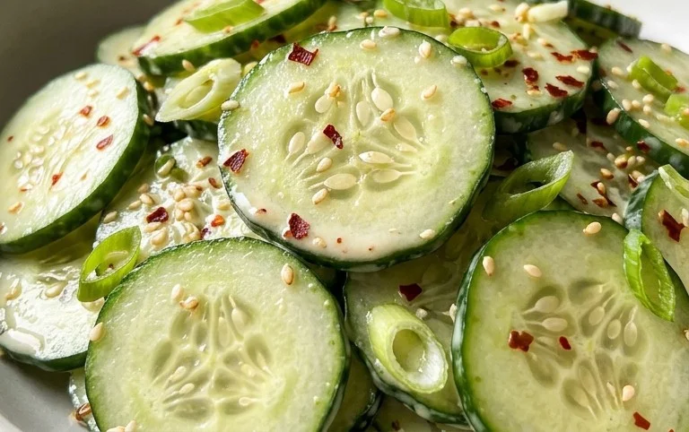 Creamy Asian Cucumber Salad Bowl