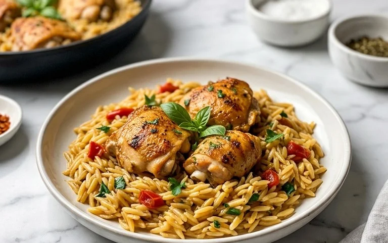 Chicken Orzo (30-Minutes, One-Pan)