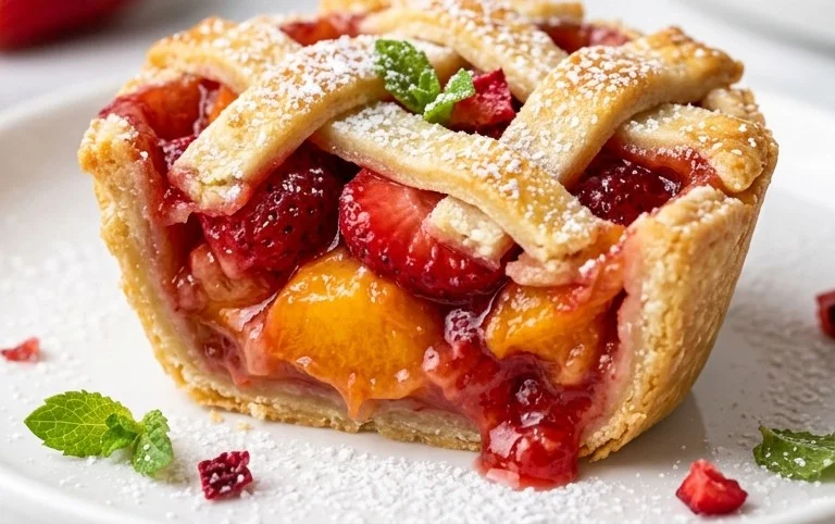 Strawberry Peach Pie Bites