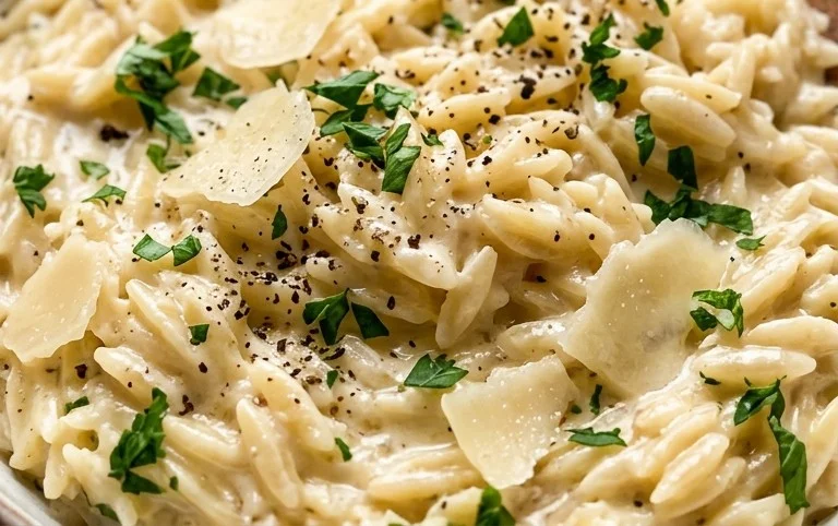Creamy Garlic Parmesan Orzo
