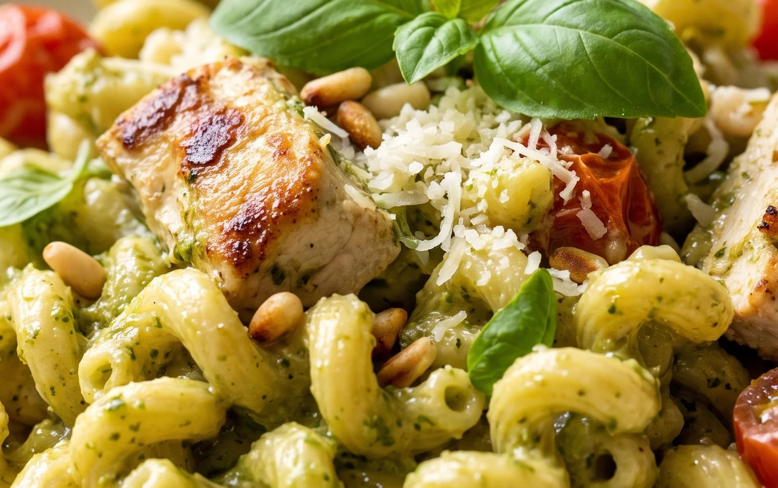 Creamy Chicken Pesto Pasta