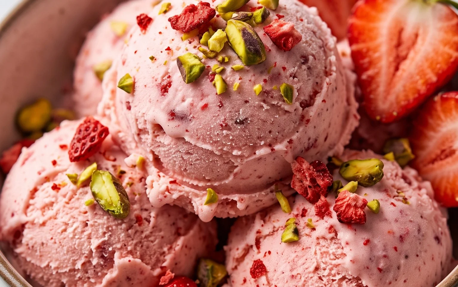 Homemade Strawberry Ice Cream