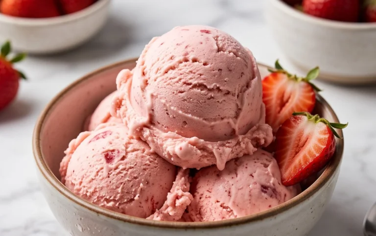 Homemade Strawberry Ice Cream