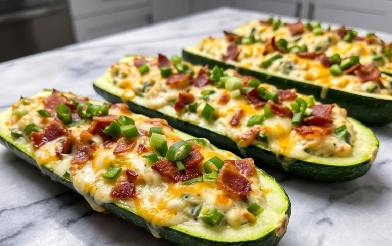 Jalapeno Popper Zucchini Boats