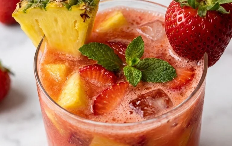 Pineapple Strawberry Agua Fresca