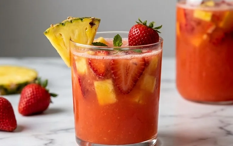Pineapple Strawberry Agua Fresca