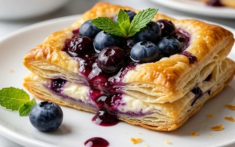 Blueberry Cream Cheese Puff Pastry
