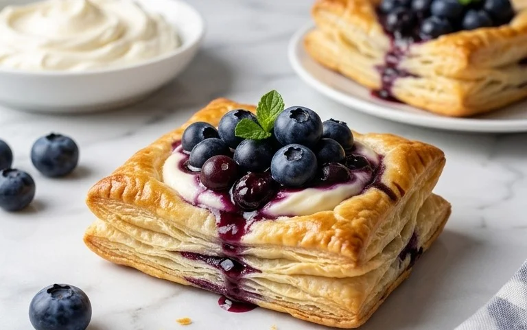Blueberry Cream Cheese Puff Pastry