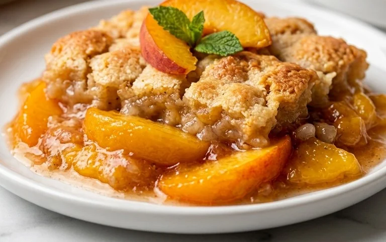 The Easiest Southern Peach Cobbler