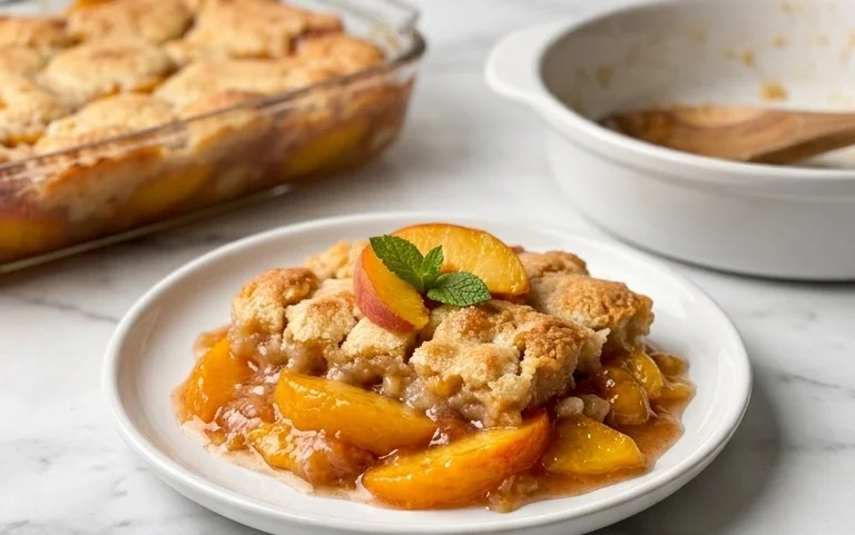 The Easiest Southern Peach Cobbler