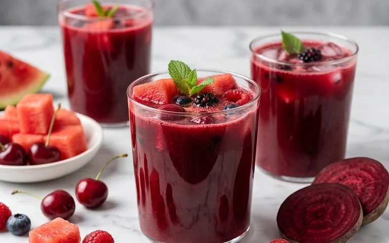 Watermelon Cherry Berry Beet Juice