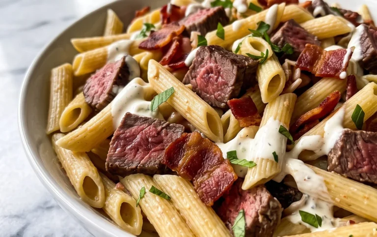 Beef Bacon Ranch Pasta Salad