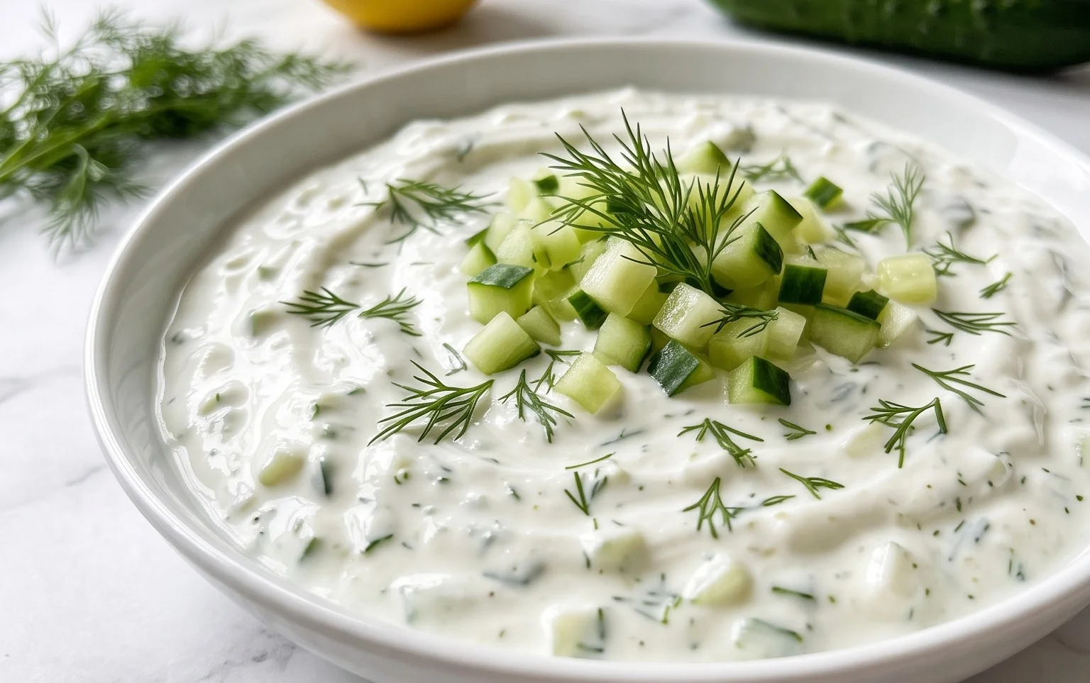 Cucumber Dip with Sour Cream and Dill