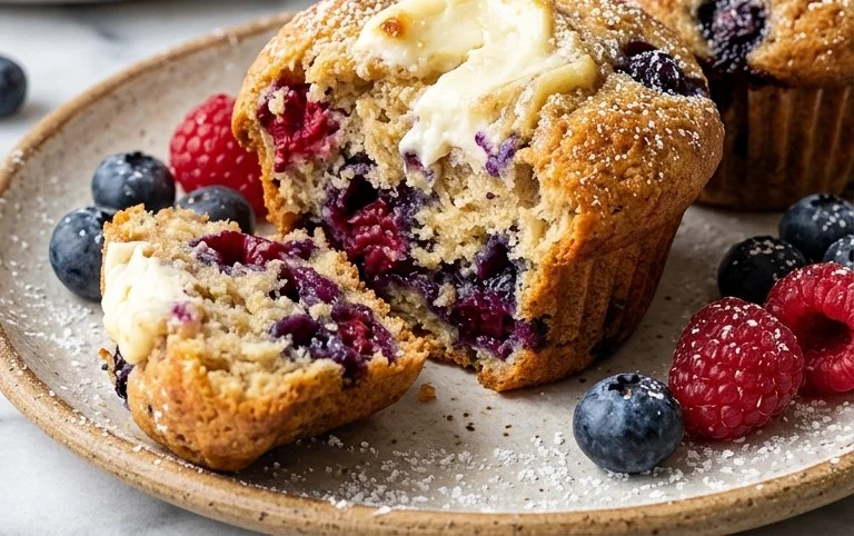 Berry Cream Cheese Muffins