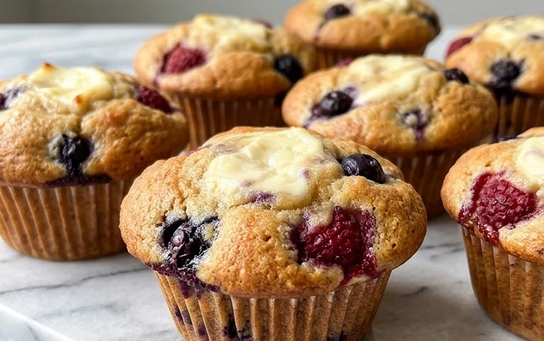 Berry Cream Cheese Muffins