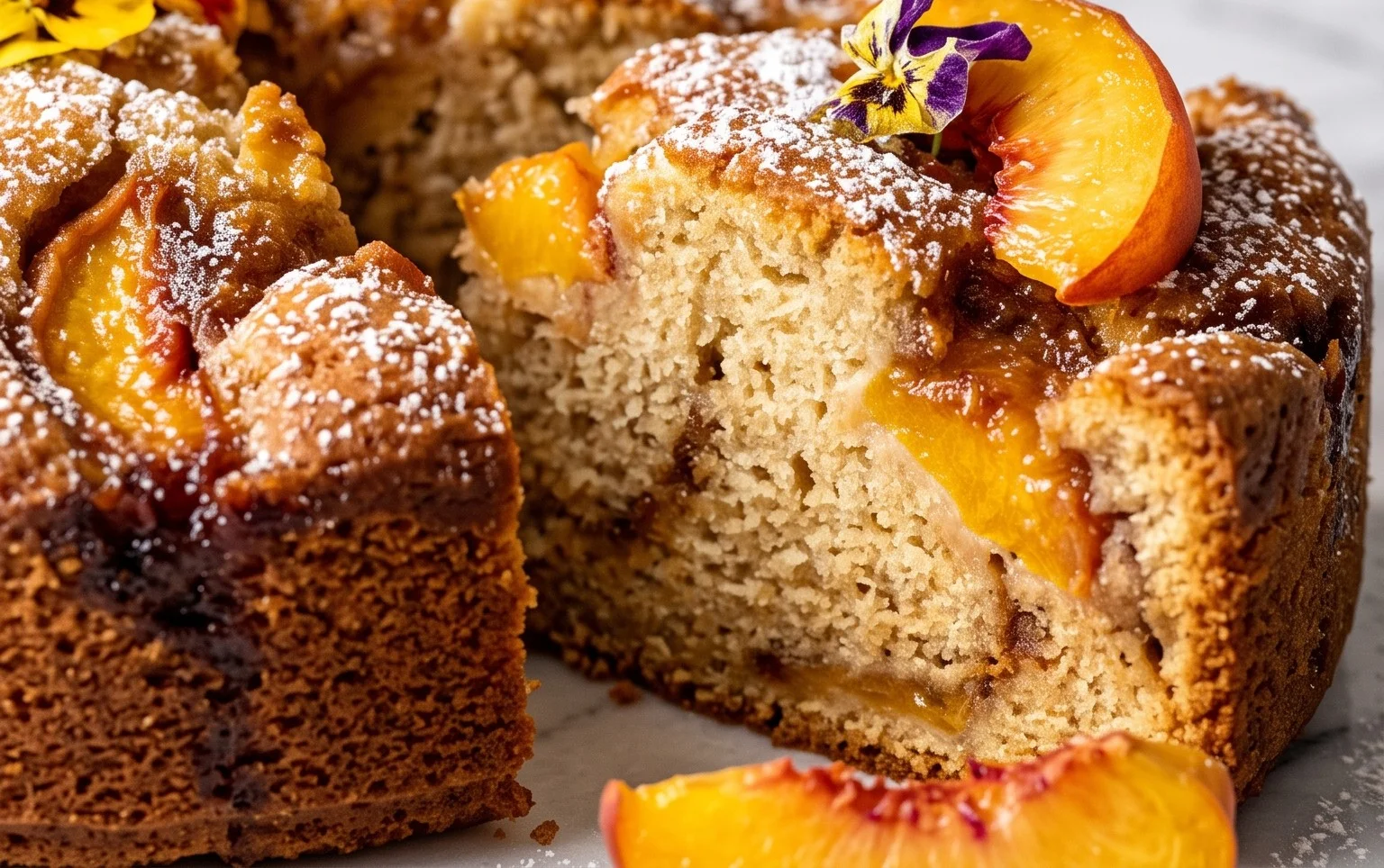 Brown Sugar Peach Cake
