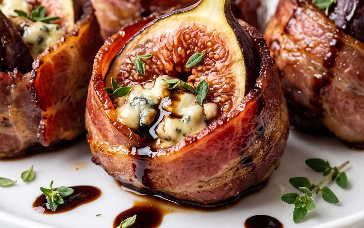 Beef Bacon Wrapped Stuffed Figs