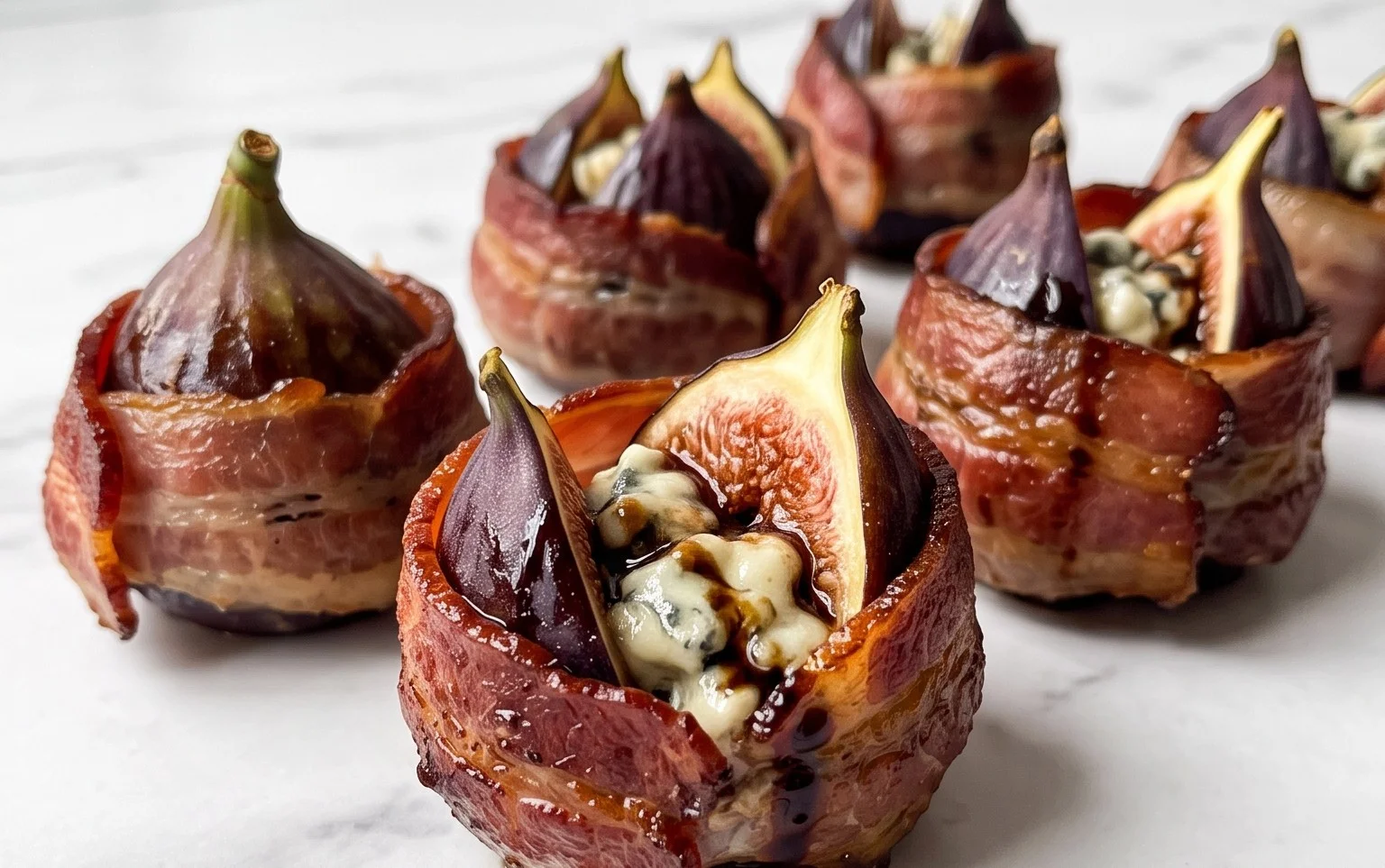 Beef Bacon Wrapped Stuffed Figs