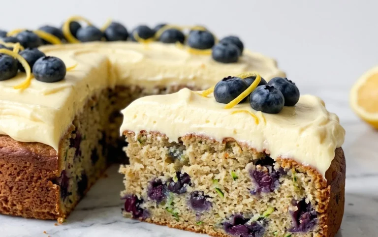 Blueberry Zucchini Cake with Lemon Buttercream