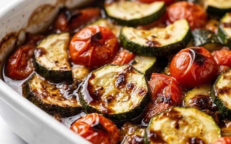 Balsamic Zucchini Tomato Bake