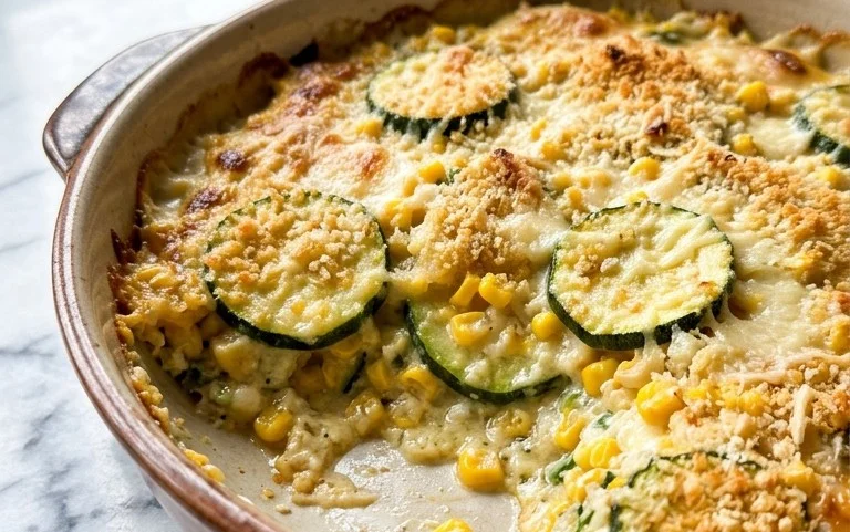 Zucchini Corn Parmesan Bake Recipe