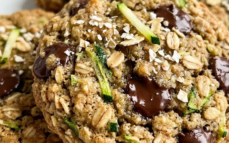Homemade Zucchini-Oat Chocolate Chip Cookies