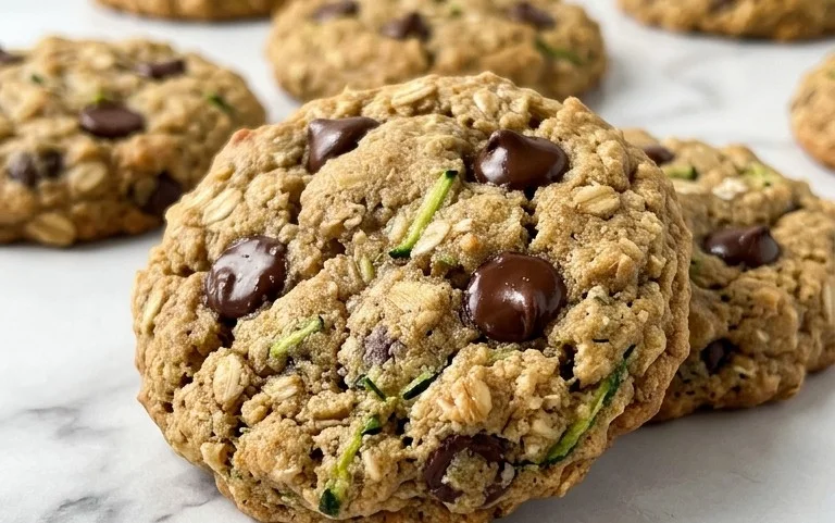 Homemade Zucchini-Oat Chocolate Chip Cookies
