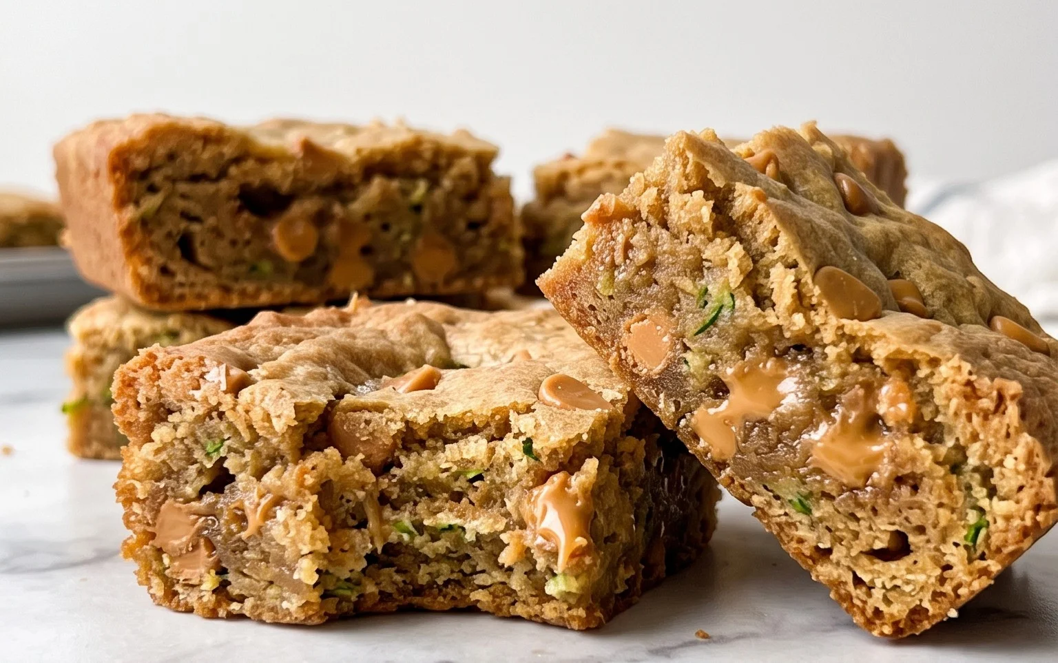 Chewy Butterscotch Zucchini Blondies