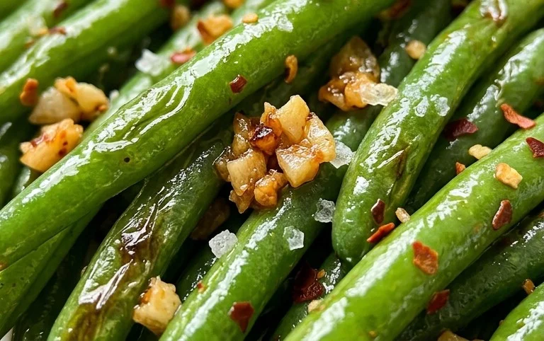Sautéed Green Beans Recipe with Garlic