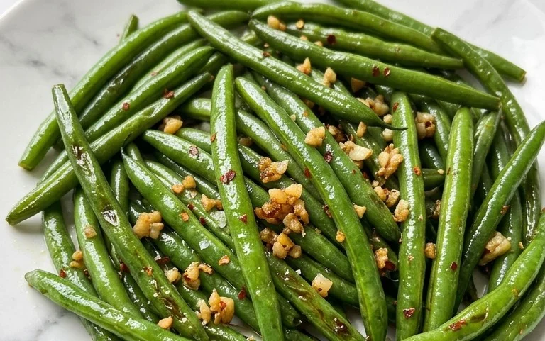Sautéed Green Beans Recipe with Garlic